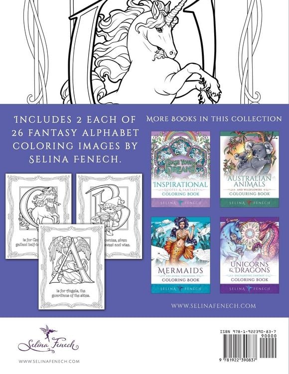 Produktbild: Fantasy Alphabet - Magical Creatures Coloring Book