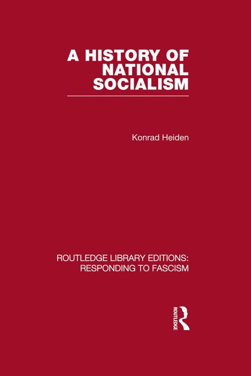 Produktbild: A History of National Socialism (RLE Responding to Fascism)