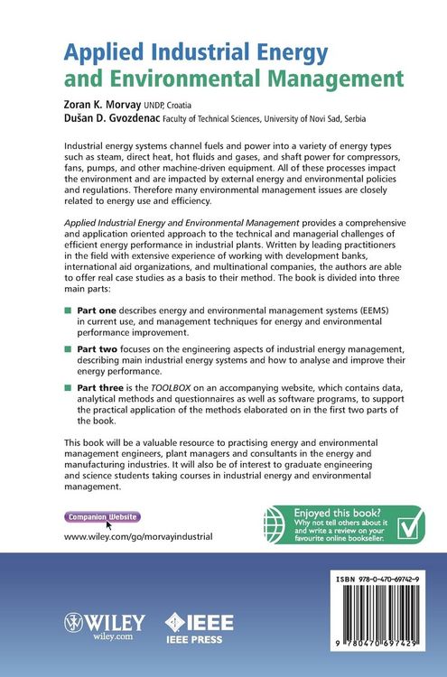 Produktbild: Applied Industrial Energy and Environmental Management