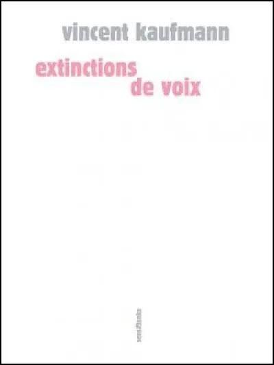 Produktbild: Extinctions de voix