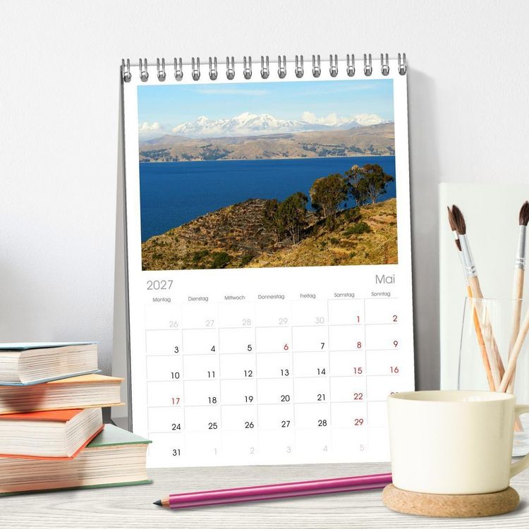Produktbild: Tischplaner 2027 - Bolivien - Eine Wanderreise (A5 Tischkalender zum Aufstellen) CALVENDO
