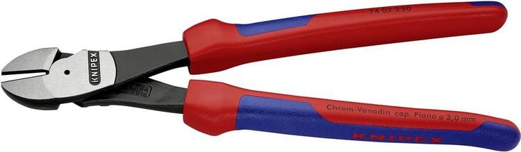 Produktbild: Knipex 74 02 250 Werkstatt Kraft-Seitenschneider mit Facette 250mm