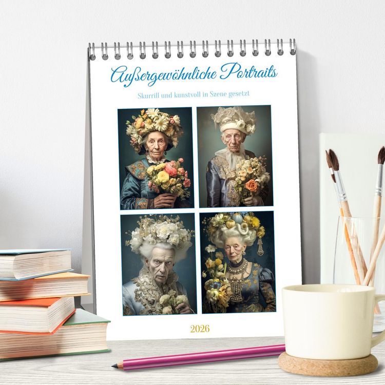 Produktbild: Au&szlig;ergew&ouml;hnliche Portraits (Tischkalender 2026 DIN A5 hoch), CALVENDO Monatskalender