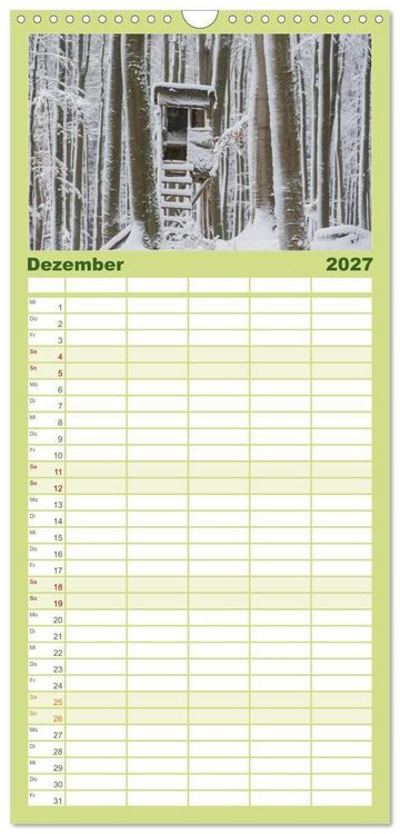 Produktbild: Familienplaner 2027 - Emotionale Momente: Wild und Jagd. mit 5 Spalten (Wandkalender, 21 x 45 cm) CALVENDO