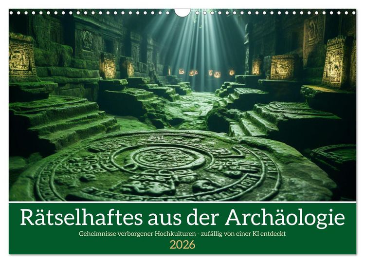 Produktbild: R&auml;tselhaftes aus der Arch&auml;ologie (Wandkalender 2026 DIN A3 quer), CALVENDO Monatskalender