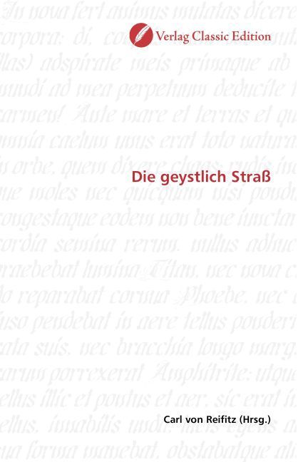Produktbild: Die geystlich Stra&szlig;
