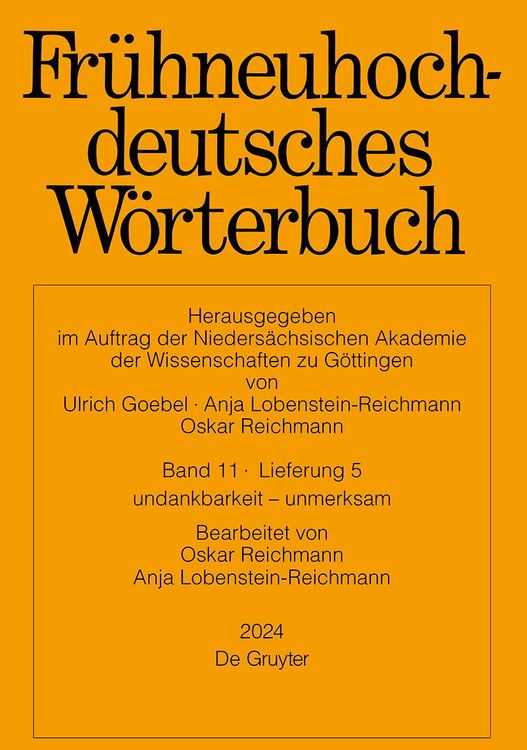 Produktbild: Fr&uuml;hneuhochdeutsches W&ouml;rterbuch / Fr&uuml;hneuhochdeutsches W&ouml;rterbuch. Band 11/Lieferung 5