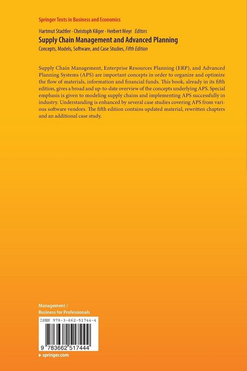 Produktbild: Supply Chain Management and Advanced Planning