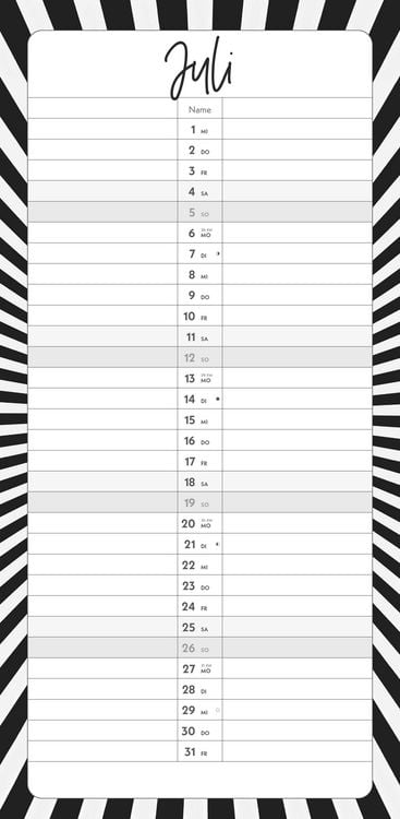 Produktbild: Termine für 2 Black and White 2026 Familienplaner - Timer - Termin-Planer - Couple-Kalender - Familien-Kalender - 22x45