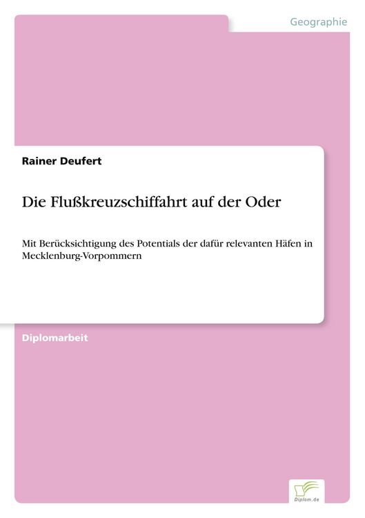 Produktbild: Die Flu&szlig;kreuzschiffahrt auf der Oder