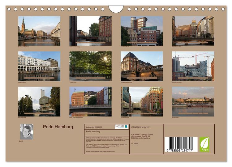Produktbild: Perle Hamburg (Wandkalender 2026 DIN A4 quer), CALVENDO Monatskalender