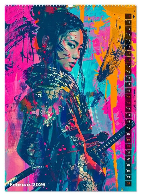 Produktbild: Samurai - Onna Bugeisha (hochwertiger Premium Wandkalender 2026 DIN A2 hoch), Kunstdruck in Hochglanz