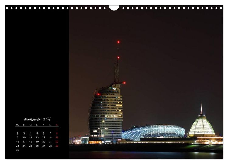 Produktbild: Bremerhaven Nights (Wandkalender 2026 DIN A3 quer), CALVENDO Monatskalender