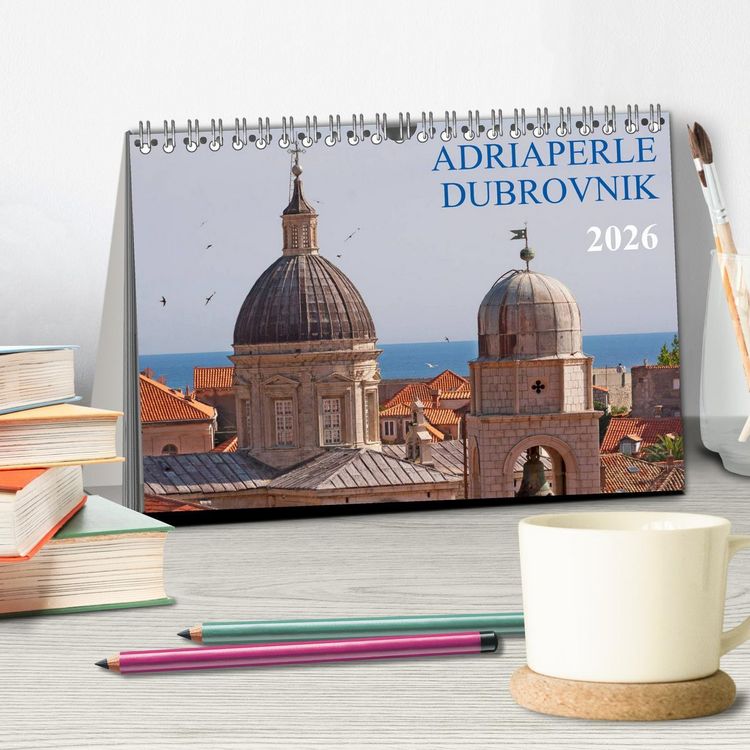Produktbild: Adriaperle Dubrovnik (Tischkalender 2026 DIN A5 quer), CALVENDO Monatskalender