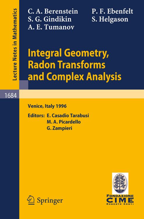 Produktbild: Integral Geometry, Radon Transforms and Complex Analysis
