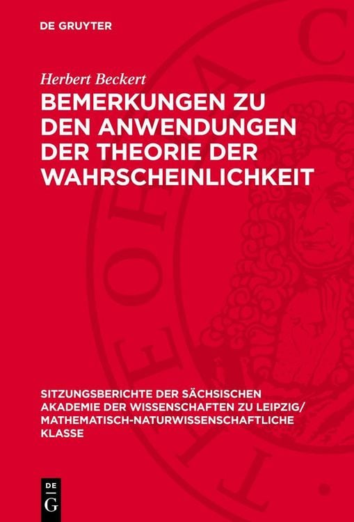 Produktbild: Bemerkungen zu den Anwendungen der Theorie der Wahrscheinlichkeit