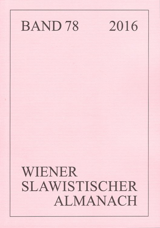 Produktbild: Wiener Slawistischer Almanach Band 78/2016