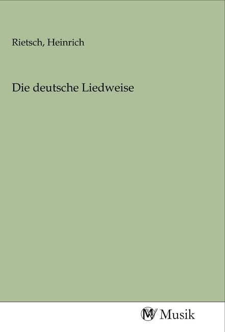 Produktbild: Die deutsche Liedweise