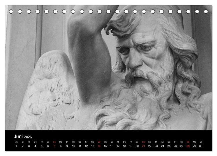 Produktbild: Lebende Steine - Skulpturen auf dem Friedhof Staglieno (Tischkalender 2026 DIN A5 quer), CALVENDO Monatskalender