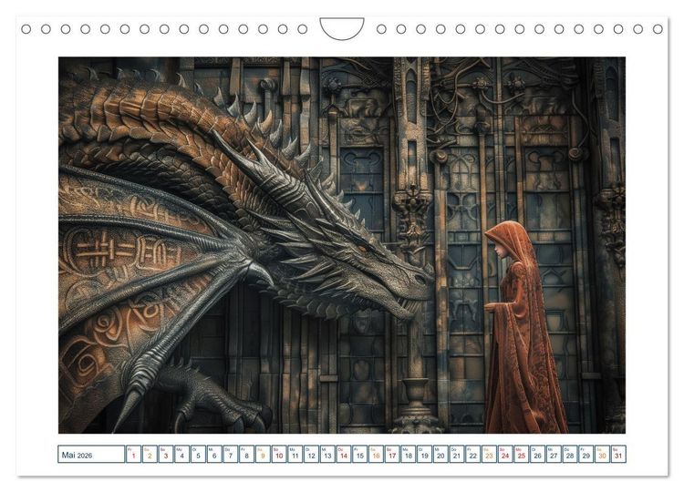 Produktbild: Drachenh&uuml;ter (Wandkalender 2026 DIN A4 quer), CALVENDO Monatskalender