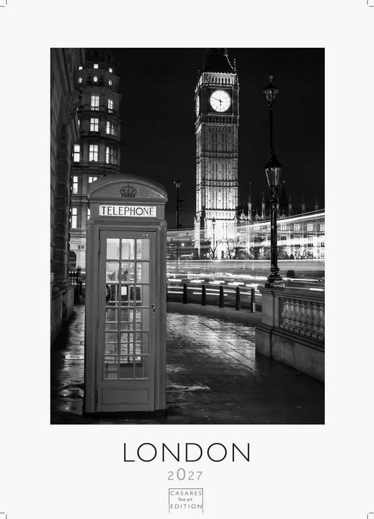 Produktbild: London schwarz-weiss Kalender 2027 &ndash; Wandkalender | Fotokalender England 29x21cm -| Perfekt f&uuml;r Liebhaber London & Geschenkidee