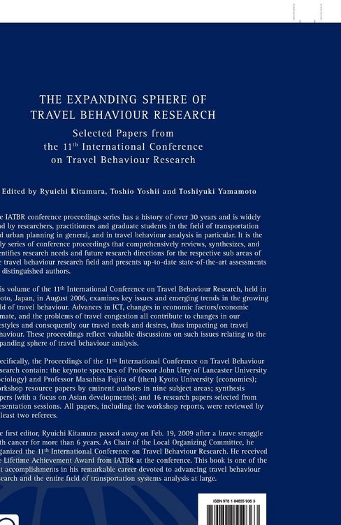 Produktbild: Expanding Sphere of Travel Behaviour Research