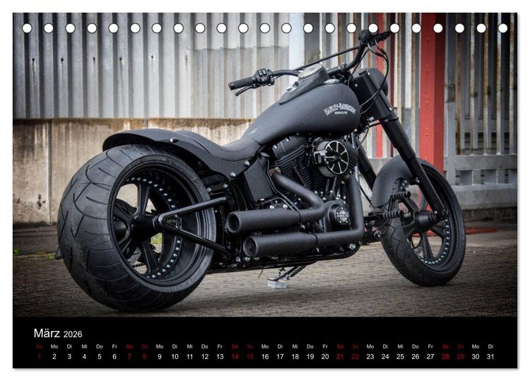 Produktbild: Exklusive Best of Fat Ass Custombike Edition, feinste Harleys mit fettem Hintern (Tischkalender 2026 DIN A5 quer), CALVENDO Monatskalender