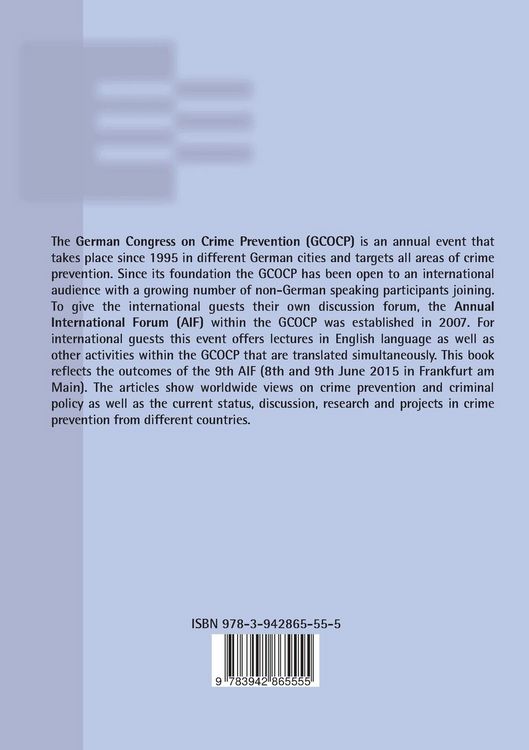 Produktbild: International Perspectives of Crime Prevention 8