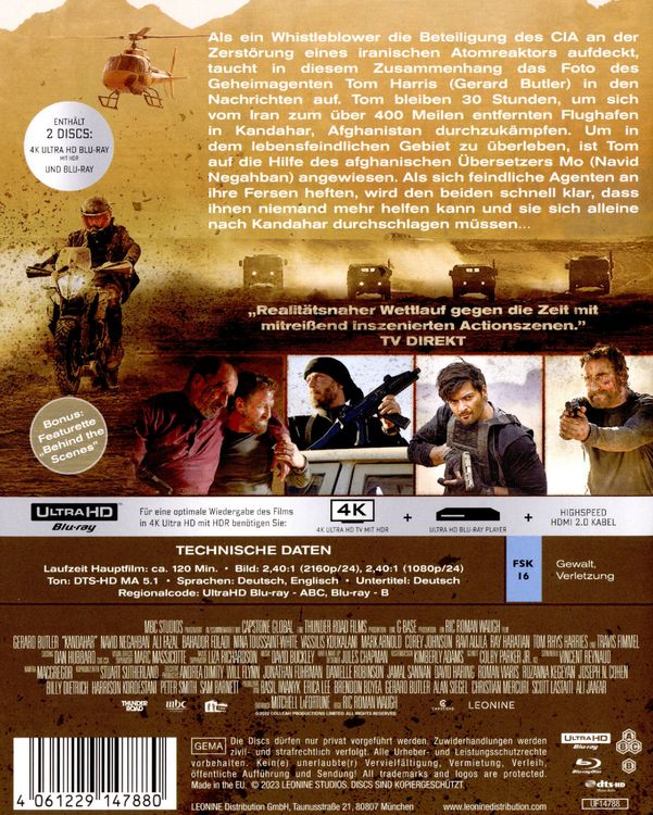 Produktbild: Kandahar - Steelbook (4K Ultra HD) (+ Blu-ray)