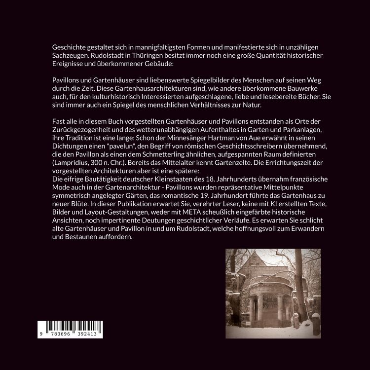 Produktbild: Alte Gartenh&auml;user und Pavillons in und um Rudolstadt