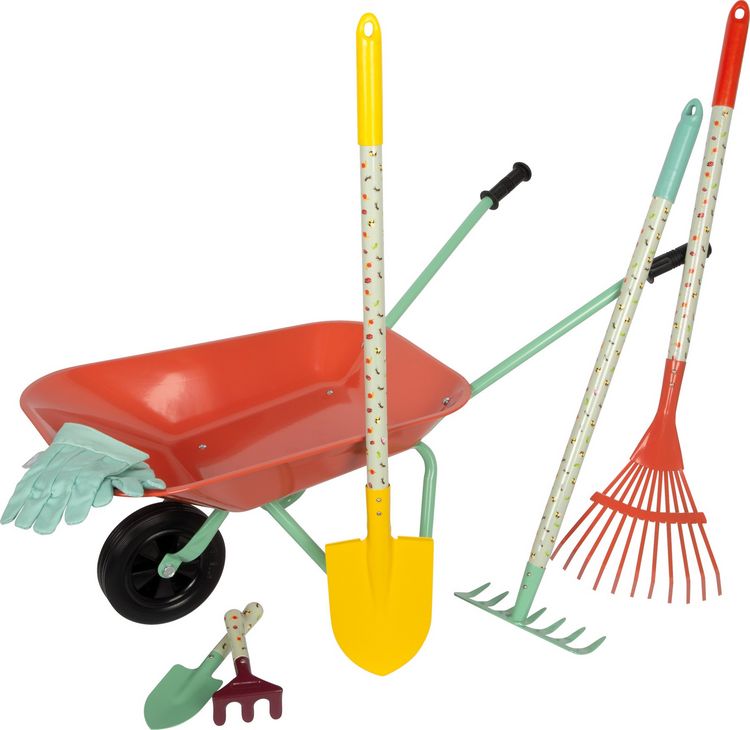 Produktbild: small foot 12819 - Gro&szlig;es Gartenset mit Schubkarre Tiny Garden