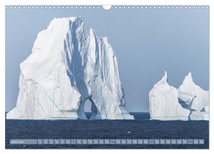 Produktbild: Gr&ouml;nland - Felsen, Eis und bunte H&auml;user (Wandkalender 2026 DIN A3 quer), CALVENDO Monatskalender
