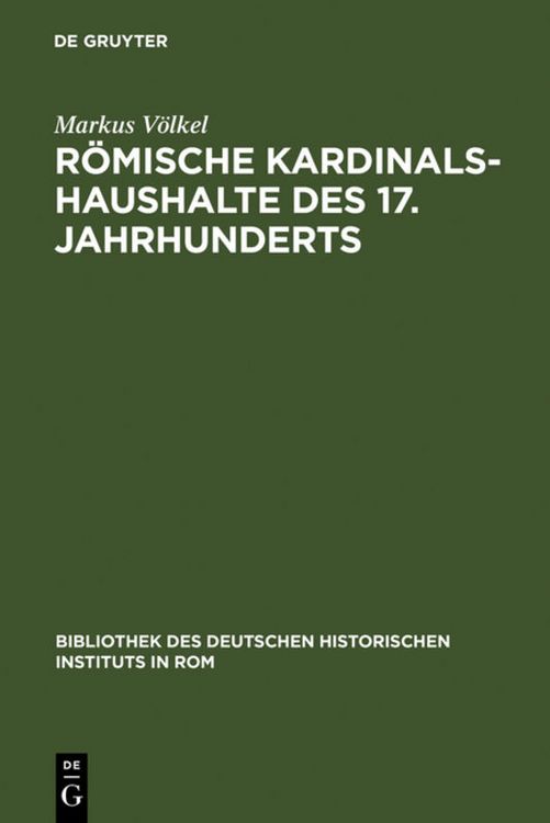 Produktbild: R&ouml;mische Kardinalshaushalte des 17. Jahrhunderts