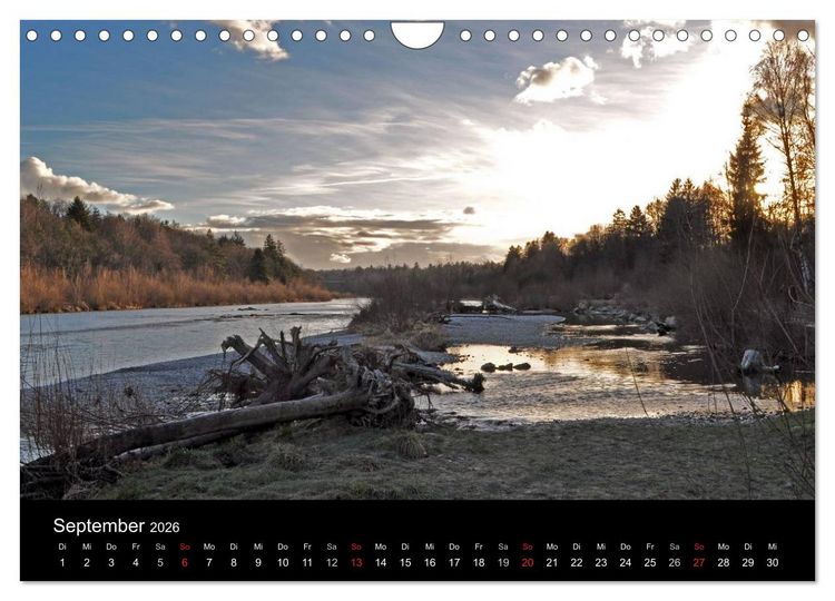 Produktbild: Die Isar - Von Scharnitz bis M&uuml;nchen (Wandkalender 2026 DIN A4 quer), CALVENDO Monatskalender