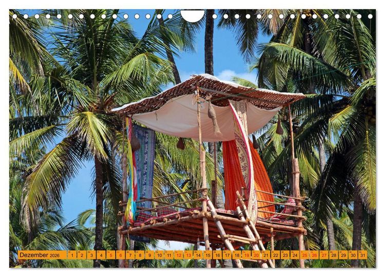 Produktbild: Indien - Goa Hindus Hippies Hare-Krishna (Wandkalender 2026 DIN A4 quer), CALVENDO Monatskalender