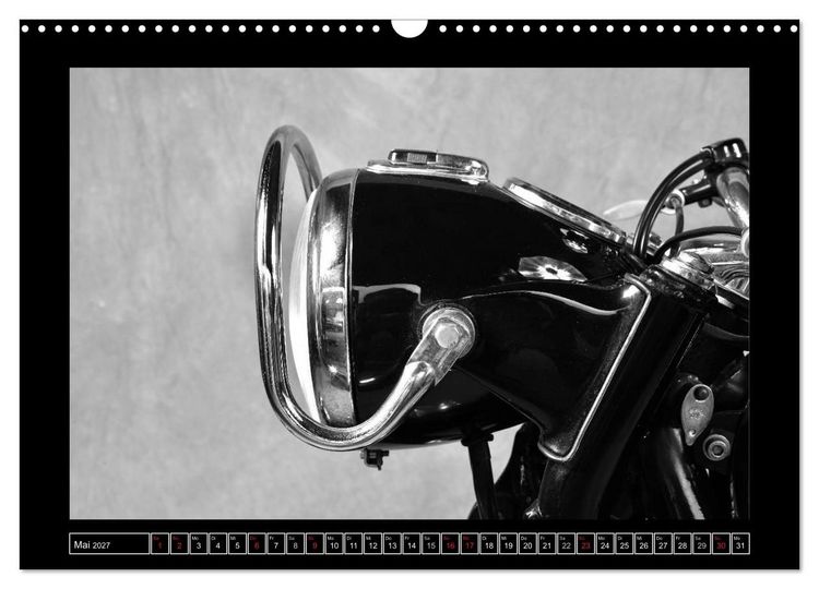 Produktbild: BMW R69S in schwarzweiss (Wandkalender 2027 DIN A3 quer), CALVENDO Monatskalender