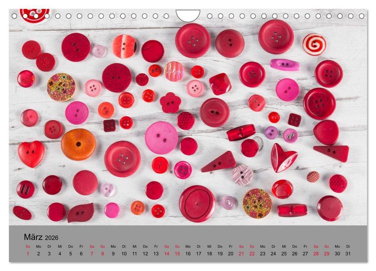 Produktbild: Die Art der Kn&ouml;pfe (Wandkalender 2026 DIN A4 quer), CALVENDO Monatskalender