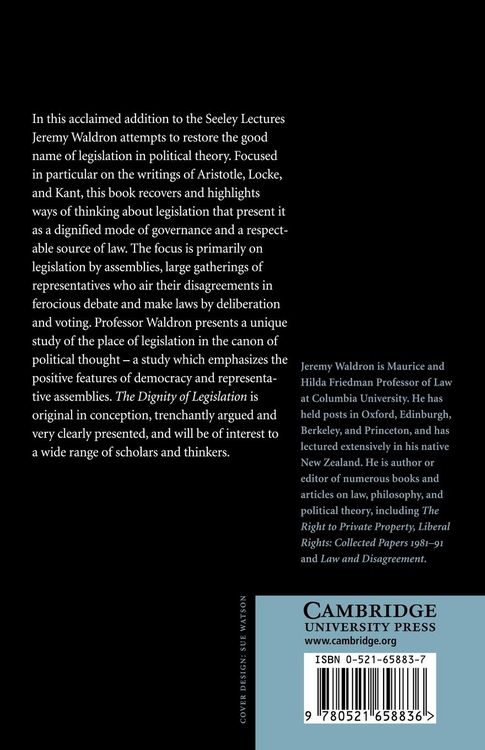 Produktbild: The Dignity of Legislation