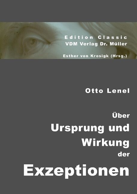 Produktbild: Lenel, O: &Uuml;ber Ursprung u. Wirkung d. Exzeptionen