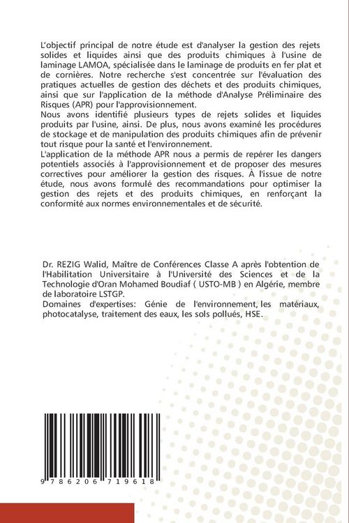 Produktbild: Suivi et Contr&ocirc;le l'Influence des Risques Chimiques par M&eacute;thode APR