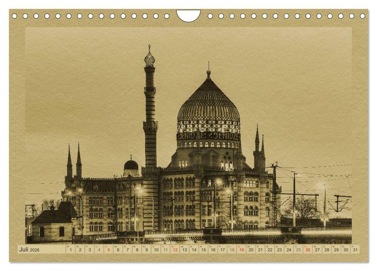 Produktbild: Dresden - Ein Kalender im Zeitungsstil (Wandkalender 2026 DIN A4 quer), CALVENDO Monatskalender