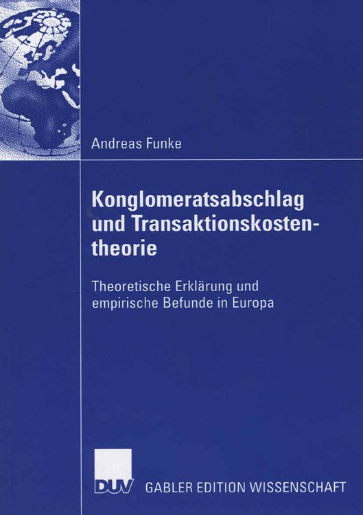 Produktbild: Konglomeratsabschlag undTransaktionskostentheorie