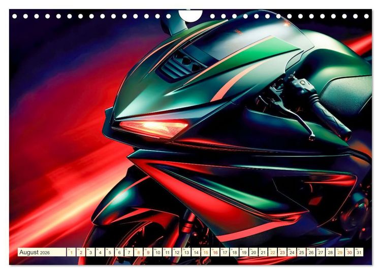 Produktbild: Blickpunkt Motorrad Sch&ouml;nheit im Design (Wandkalender 2026 DIN A4 quer), CALVENDO Monatskalender