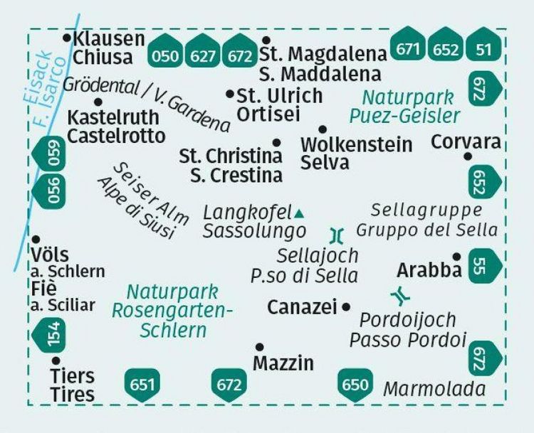 Produktbild: KOMPASS Wanderkarte 616 Gr&ouml;den / Val Gardena, Sella, Canazei 1:25.000