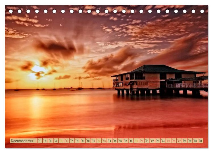Produktbild: Die kleinen Antillen - Barbados (Tischkalender 2026 DIN A5 quer), CALVENDO Monatskalender
