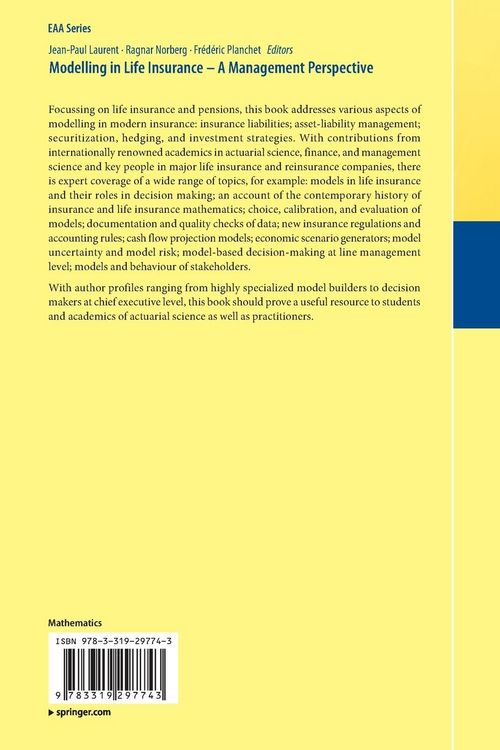 Produktbild: Modelling in Life Insurance &ndash; A Management Perspective