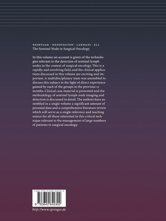 Produktbild: The Sentinel Node in Surgical Oncology