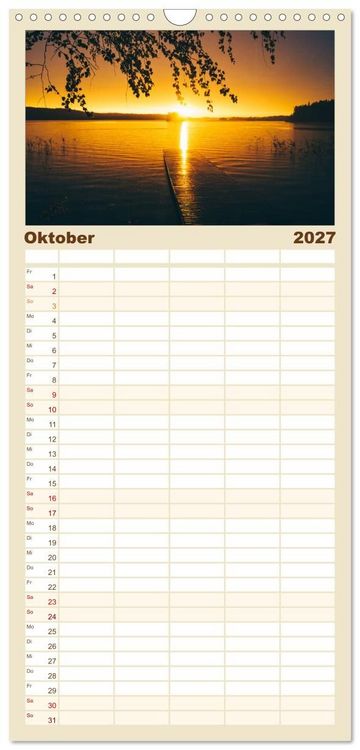 Produktbild: Familienplaner 2027 - Finnlands raue Sch&ouml;nheit mit 5 Spalten (Wandkalender, 21 x 45 cm) CALVENDO