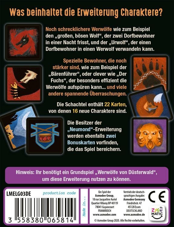 Produktbild: Werw&ouml;lfe von D&uuml;sterwald - Charaktere NEU