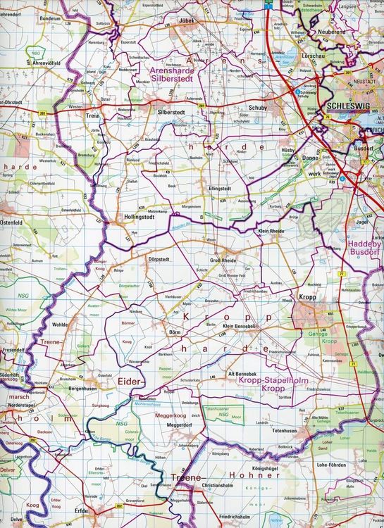 Produktbild: Schleswig-Flensburg Kreiskarte